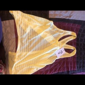 ZYIA active NWT lemon split back nimbus tank